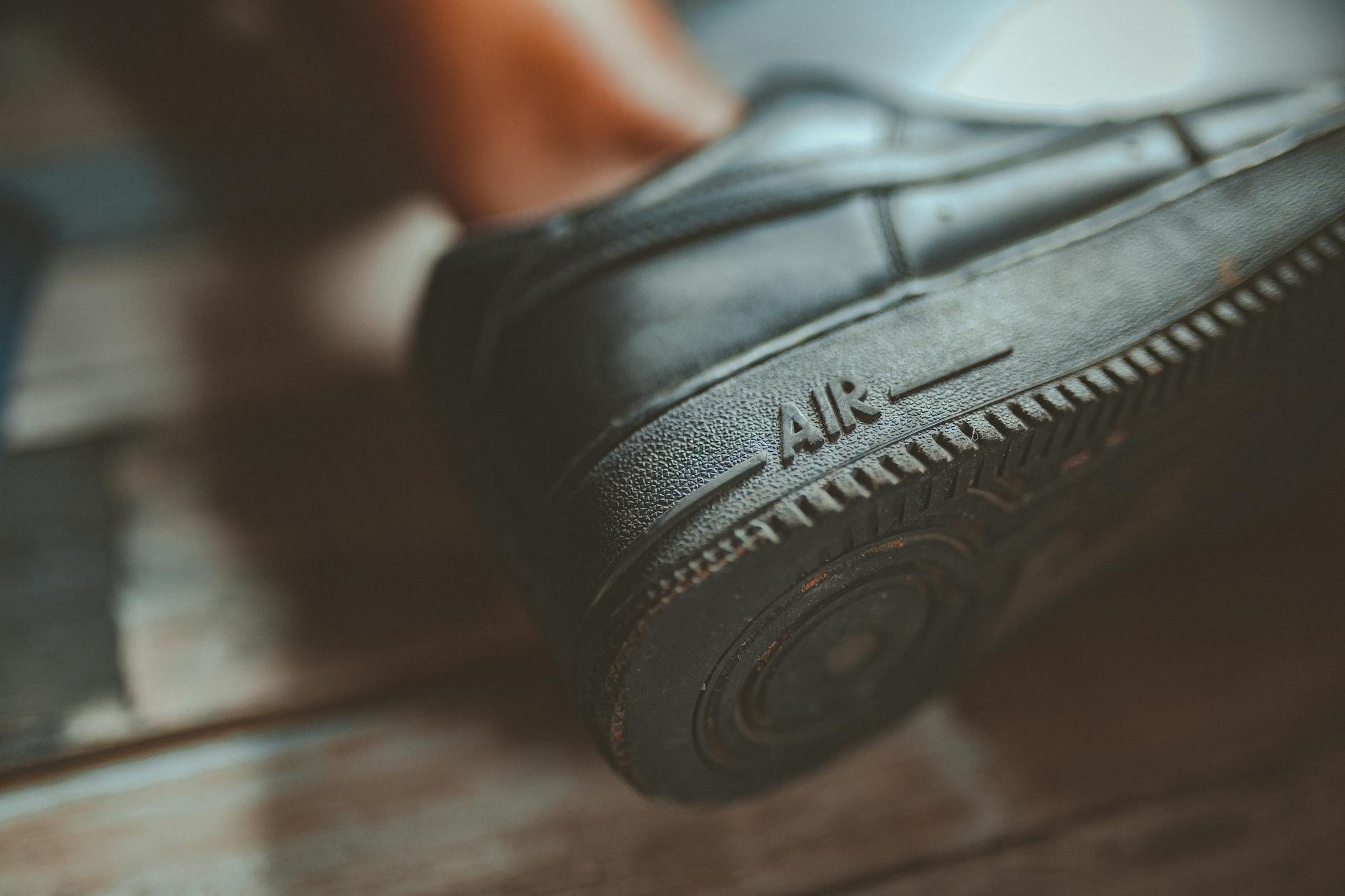 close up photo of nike shoe